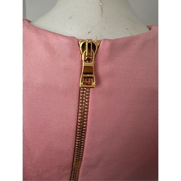 NWOT BALMAIN Embellished stretch-knit mini dress Sz FR 38 / US 6 $4895 - Picture 11 of 14